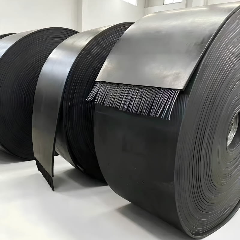 Steel cord conveyor belt installed on long distance conveyor line